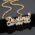 English Name Necklace Double Layer