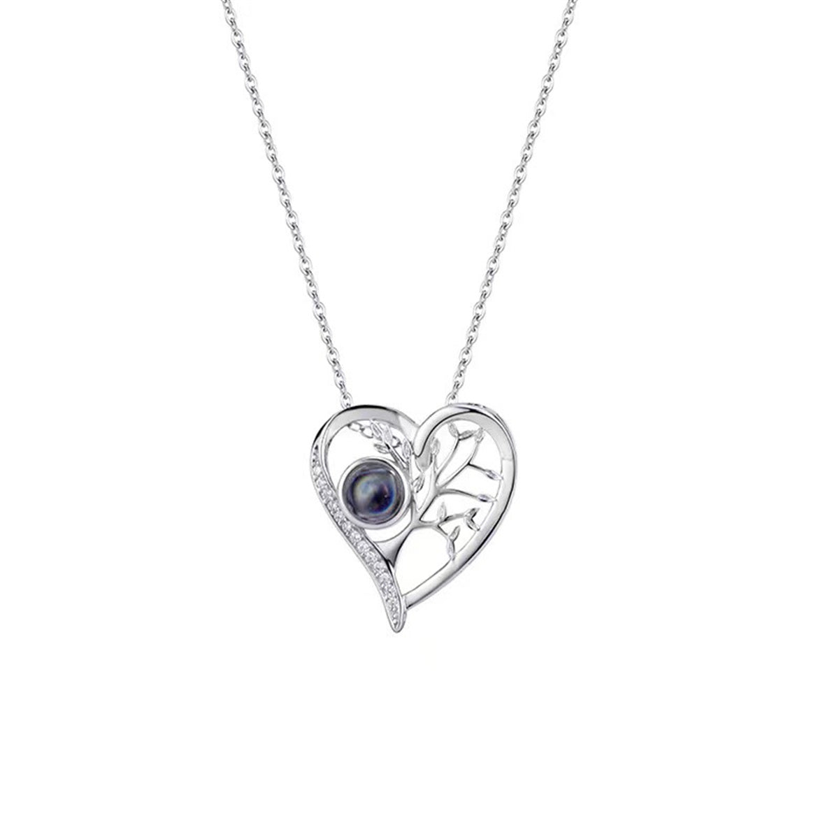 S925 Sterling Silver I Love You Tree Necklace
