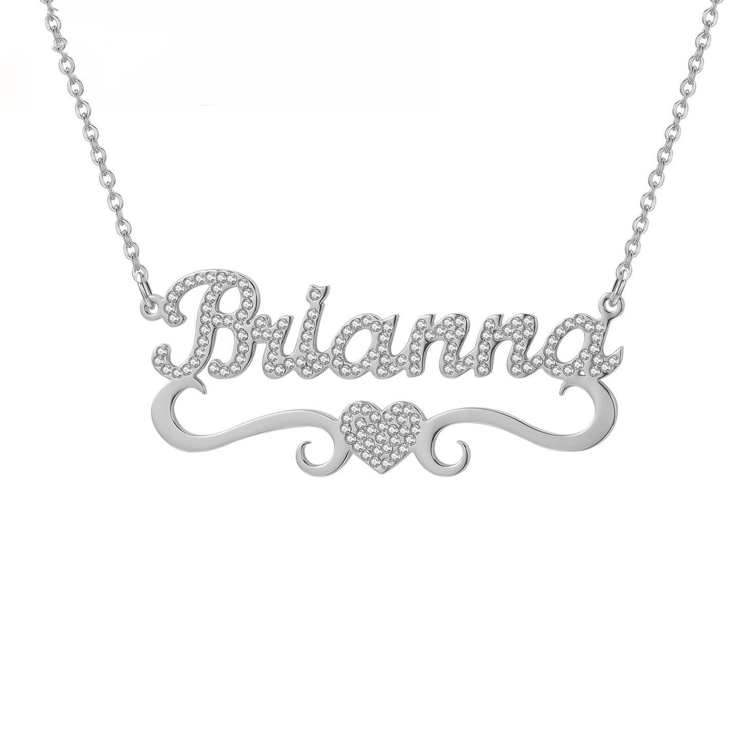 Personalized Heart Name Butterfly Necklace