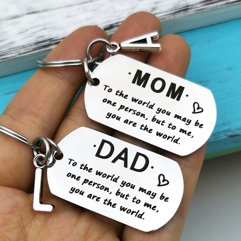 Parents' Stainless Steel Keychain