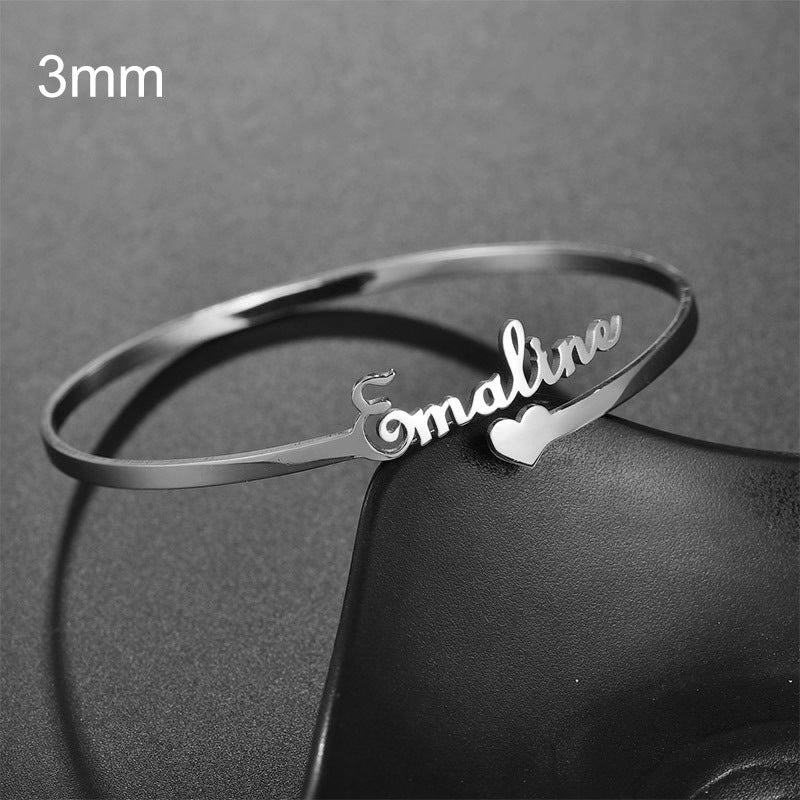 Personalized Custom Bangle Bracelet