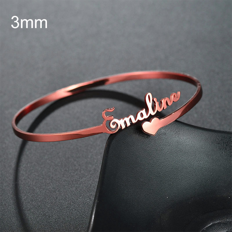 Personalized Custom Bangle Bracelet