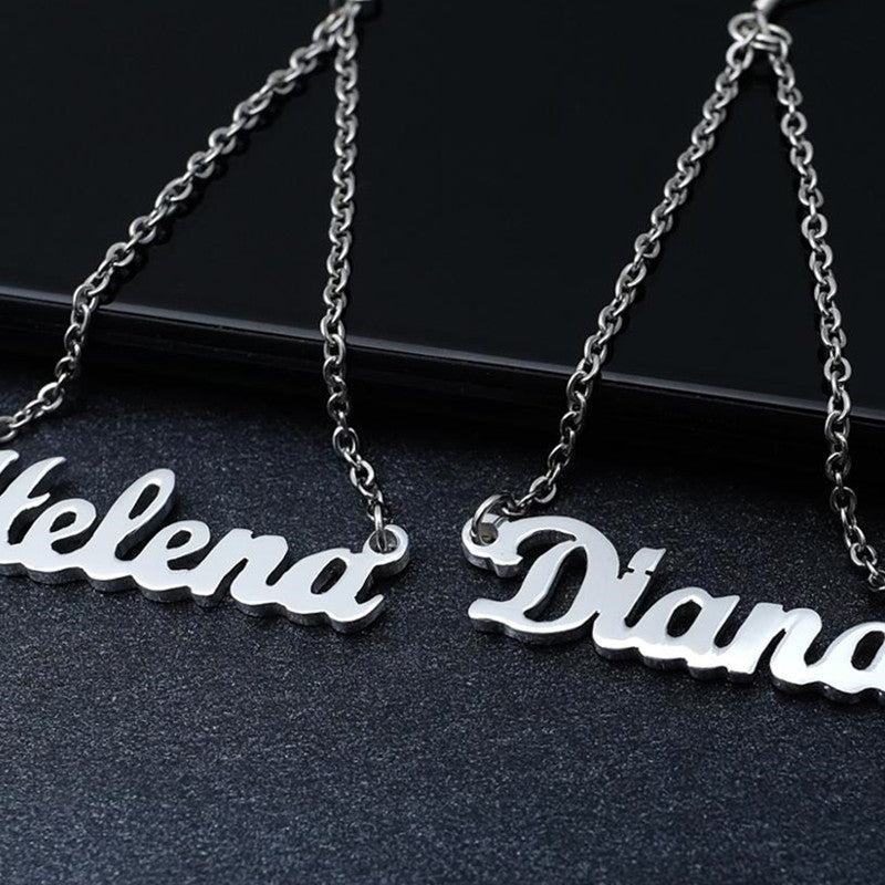Stainless Steel Name Earrings