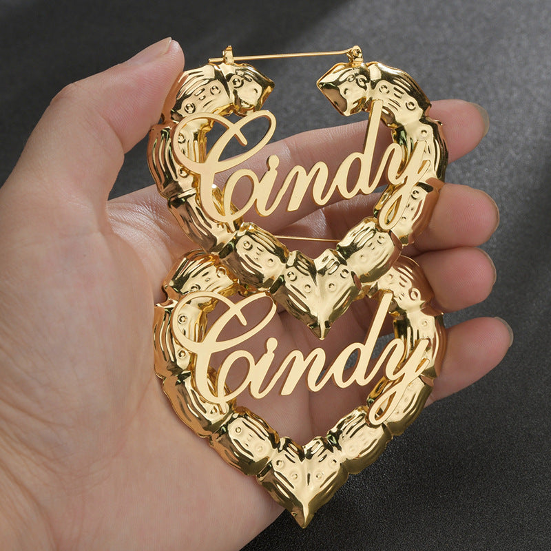 Bamboo Heart Earrings