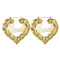 Bamboo Heart Earrings