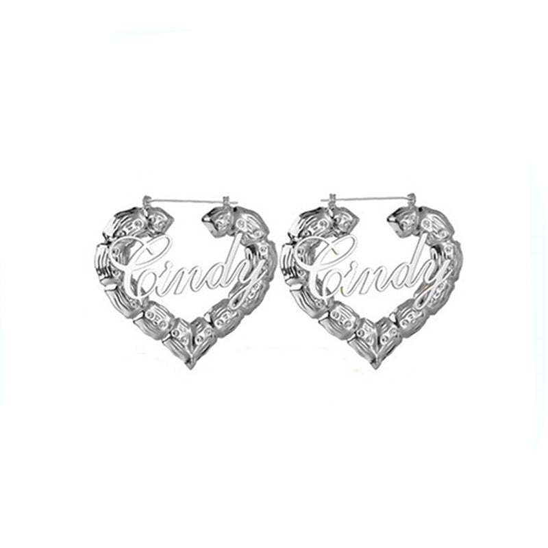 Bamboo Heart Earrings