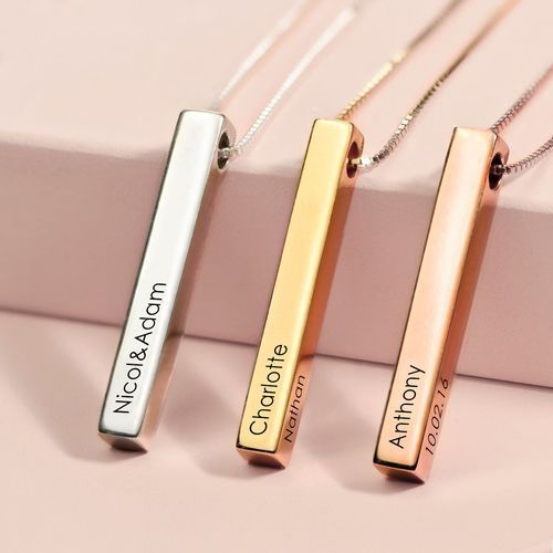 Sterling Silver Bar Necklace