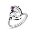 S925 Foot Name Ring