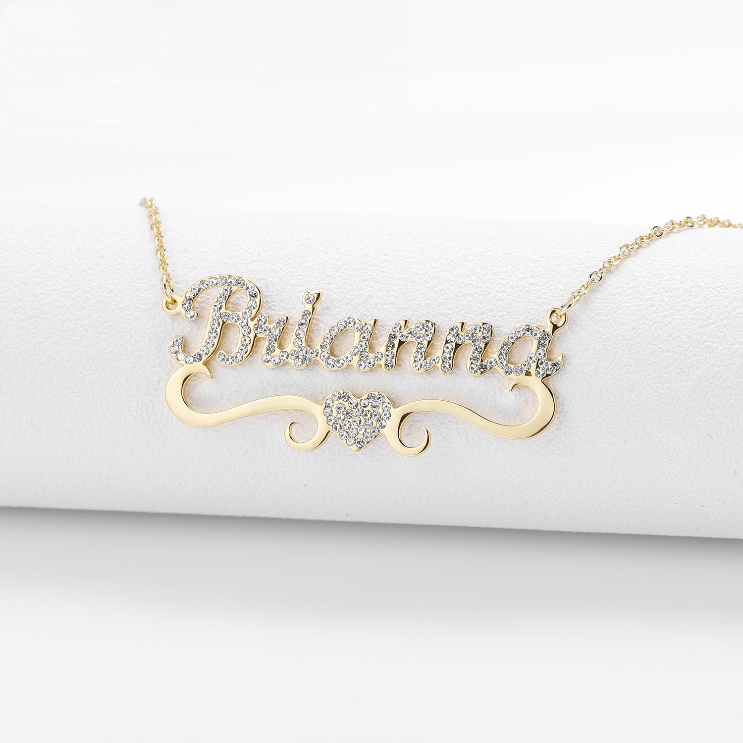 Personalized Heart Name Butterfly Necklace