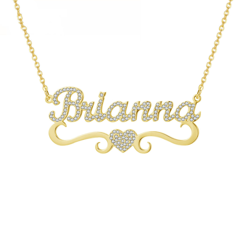 Personalized Heart Name Butterfly Necklace