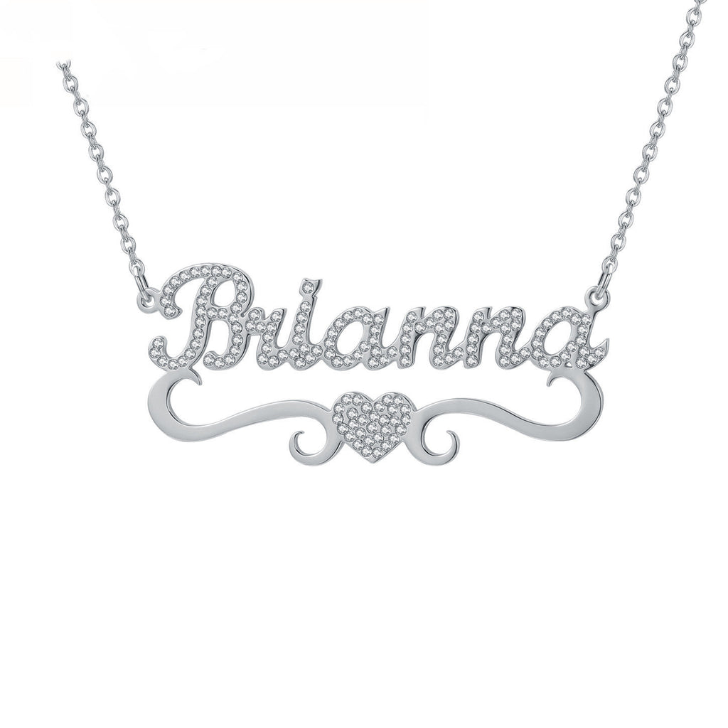 Personalized Heart Name Butterfly Necklace