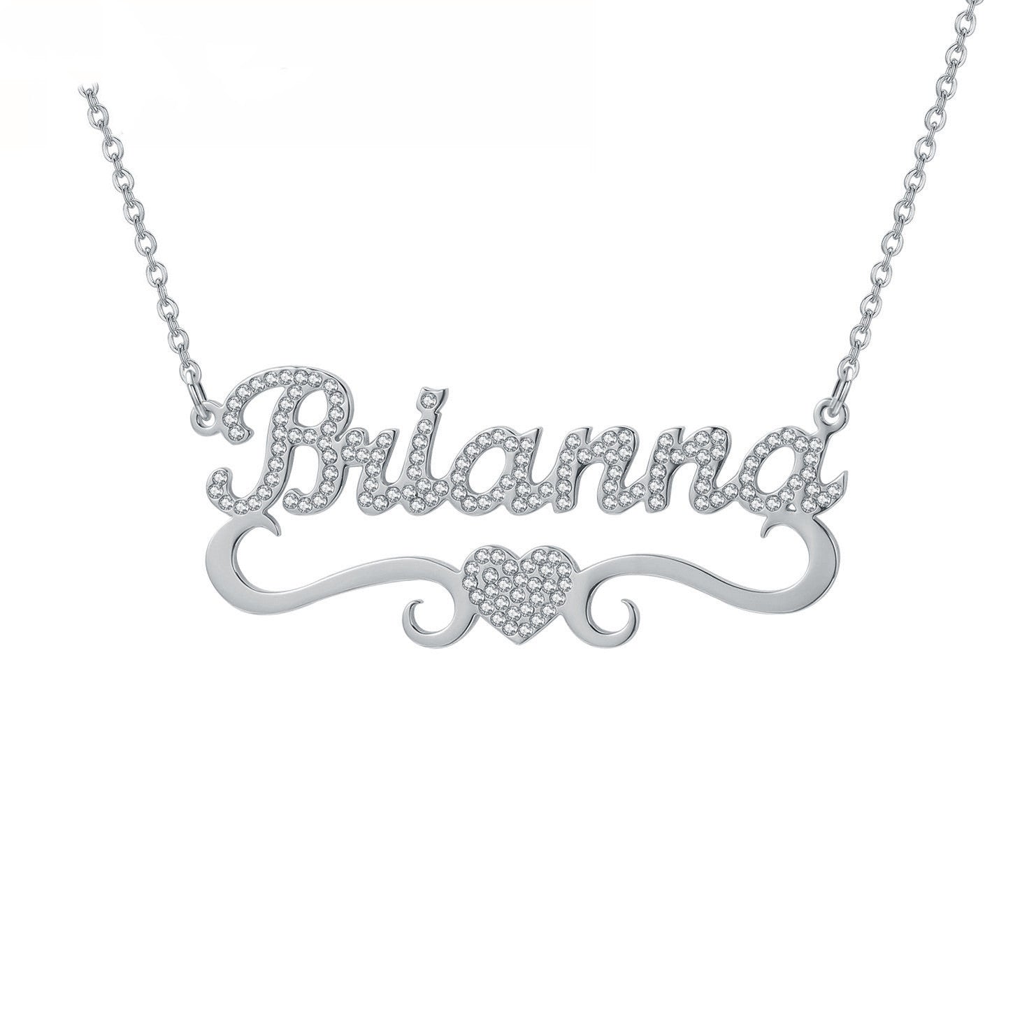 Personalized Heart Name Butterfly Necklace