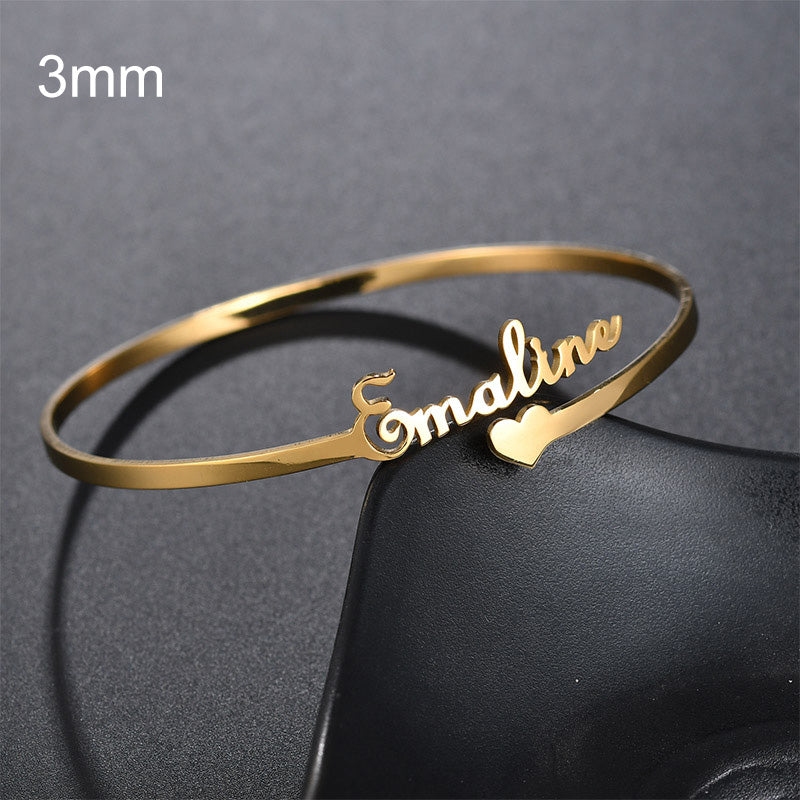 Personalized Custom Bangle Bracelet