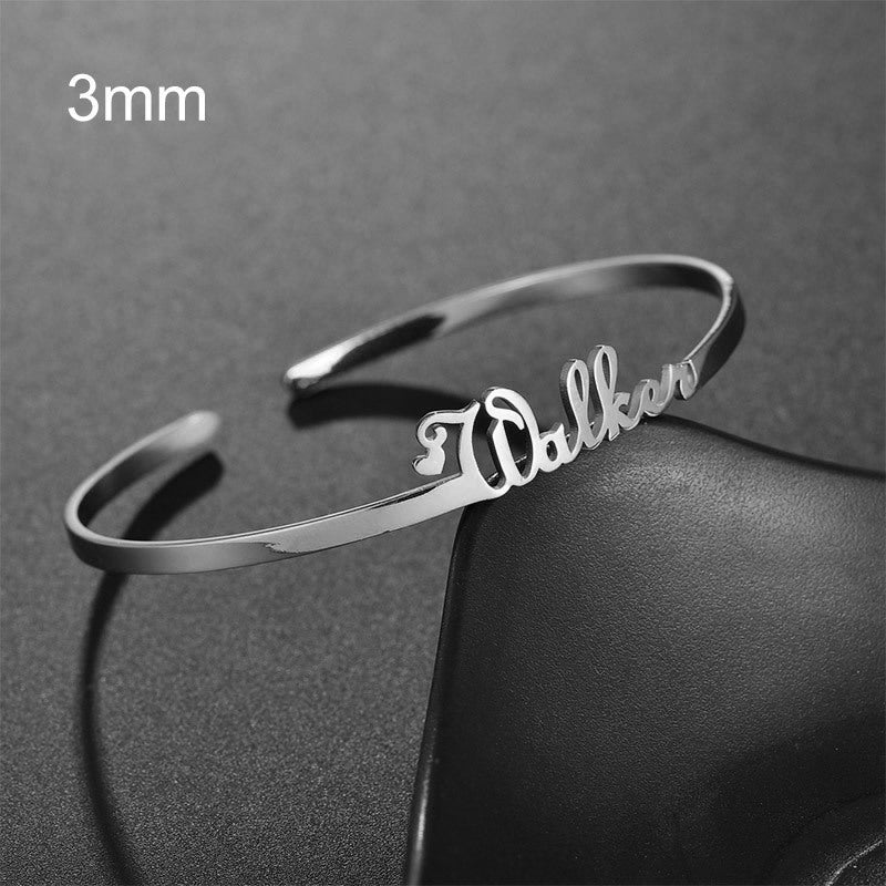 Personalized Custom Bangle Bracelet