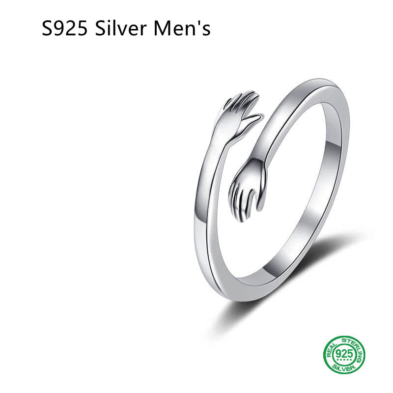 S925 Silver Hug Palm Ring