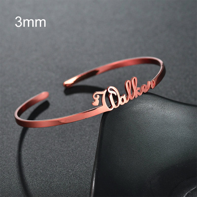 Personalized Custom Bangle Bracelet