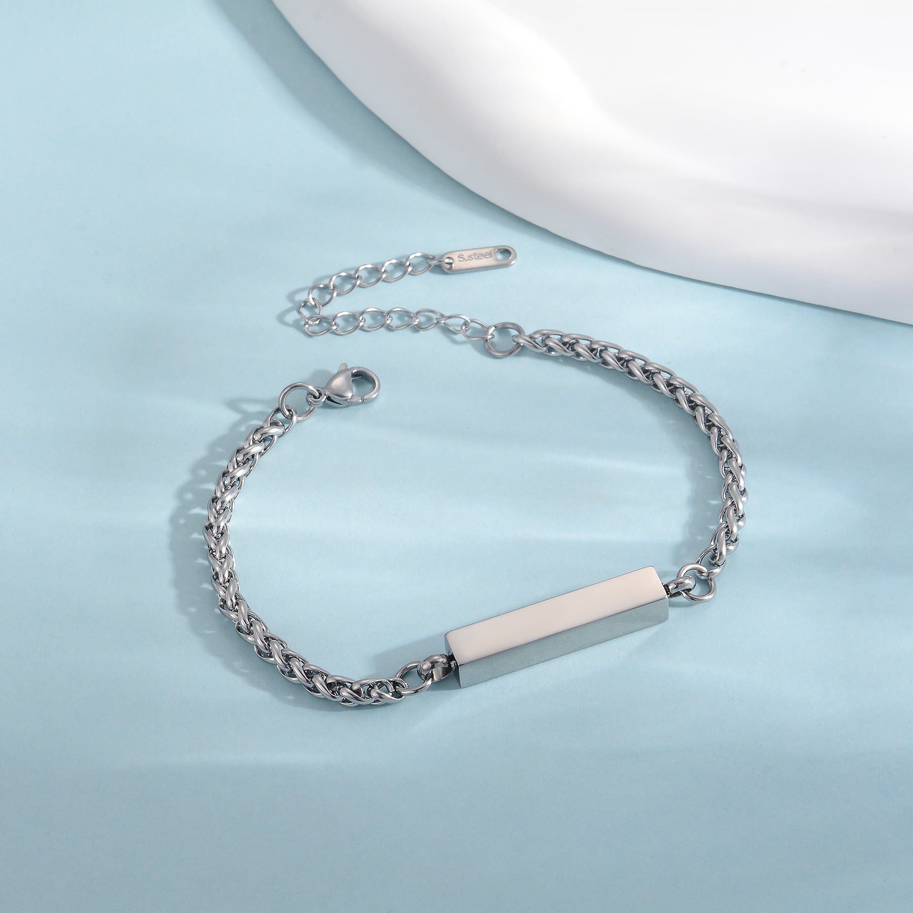 Stainless Steel Rectangular Bracelet Unisex