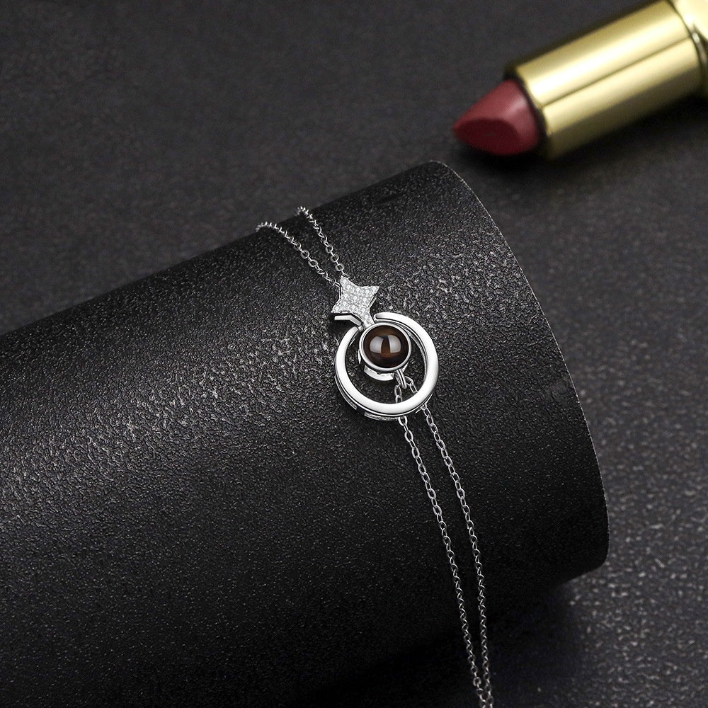 S925 Round Star Projection Bracelet