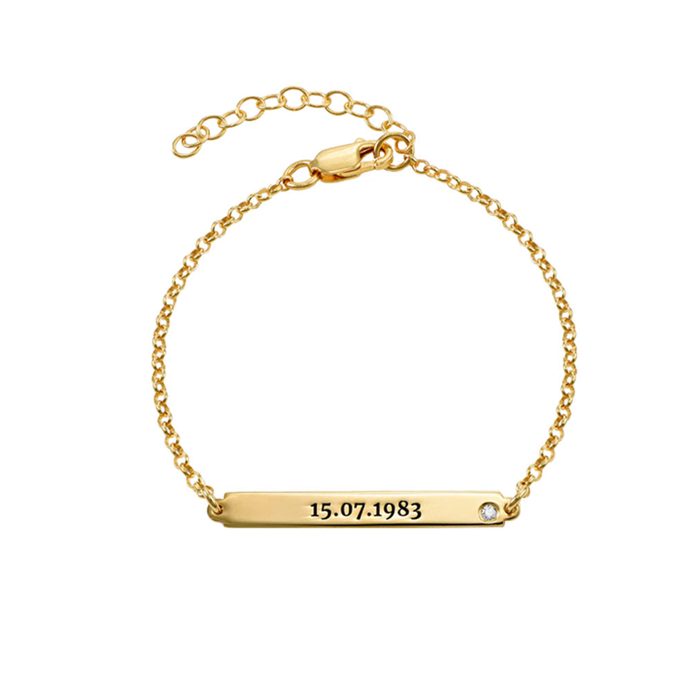925 Sterling Silver minimalist Custom Bracelet