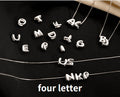 Sterling Silver Collarbone Chain Alphabet Necklace