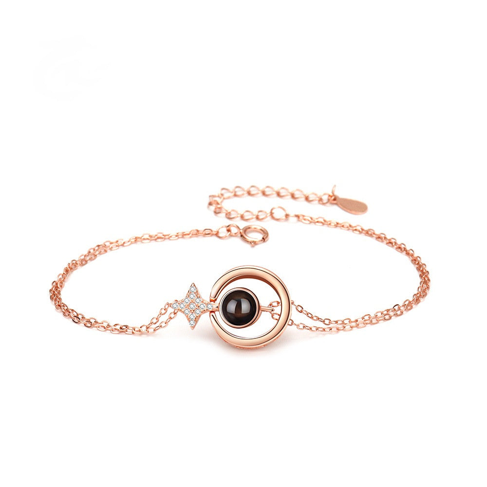 S925 Round Star Projection Bracelet