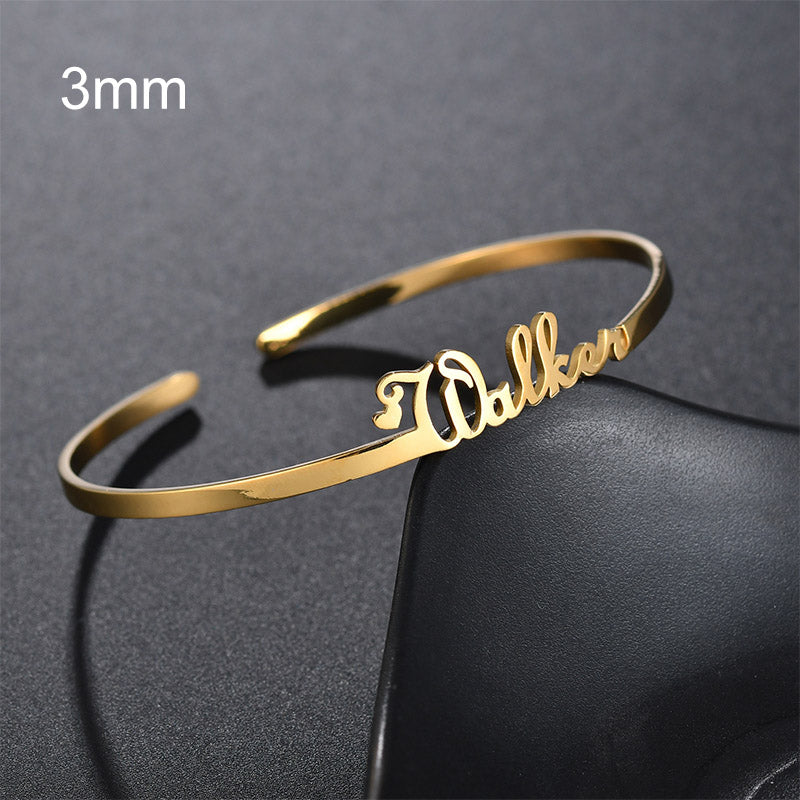 Personalized Custom Bangle Bracelet