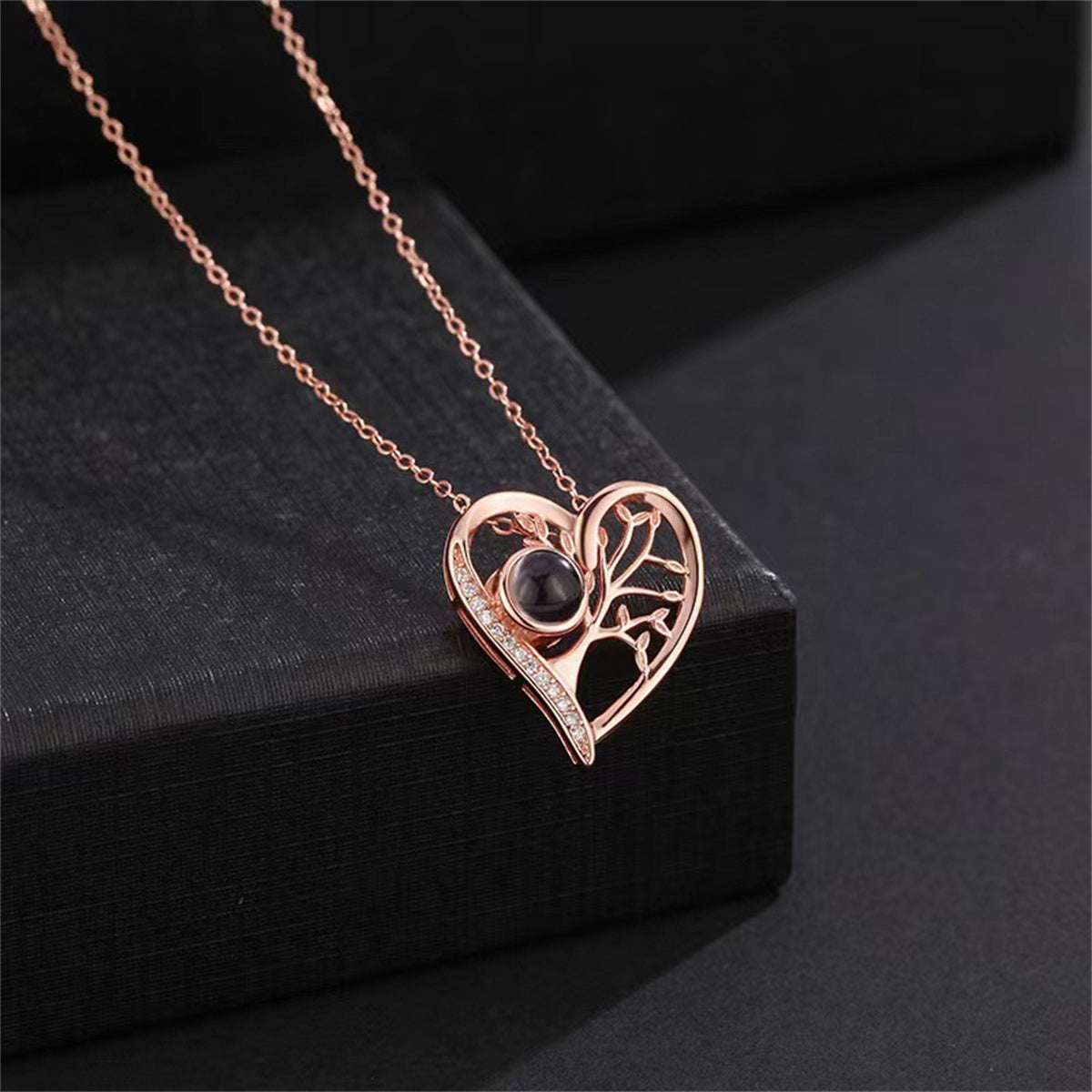 S925 Sterling Silver I Love You Tree Necklace