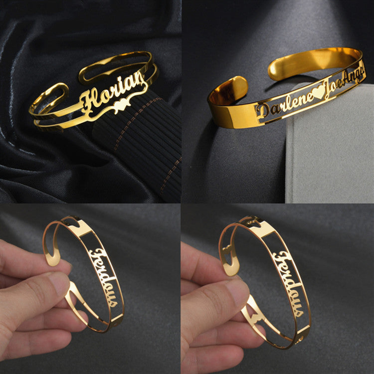 Personalized Custom Bangle Bracelet