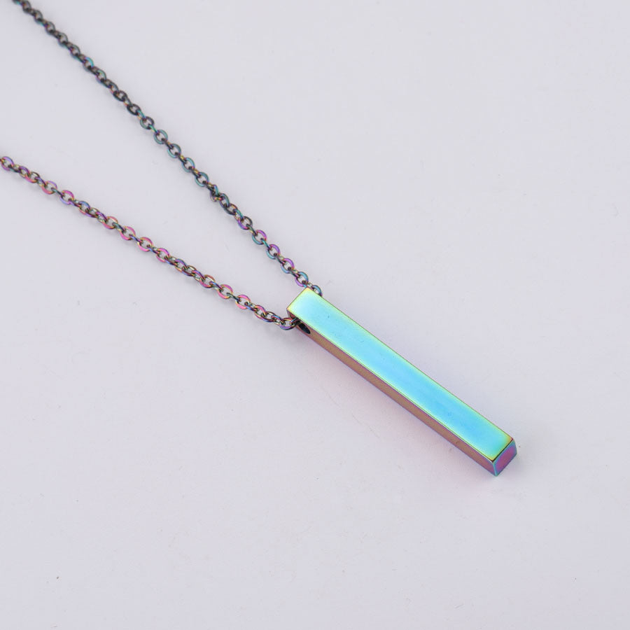 3D Engraved Bar Necklace (Choose Font)