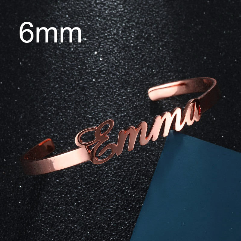 Personalized Custom Bangle Bracelet