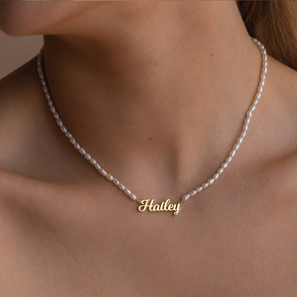 Personalized Stainless Steel Name Plate Necklace
