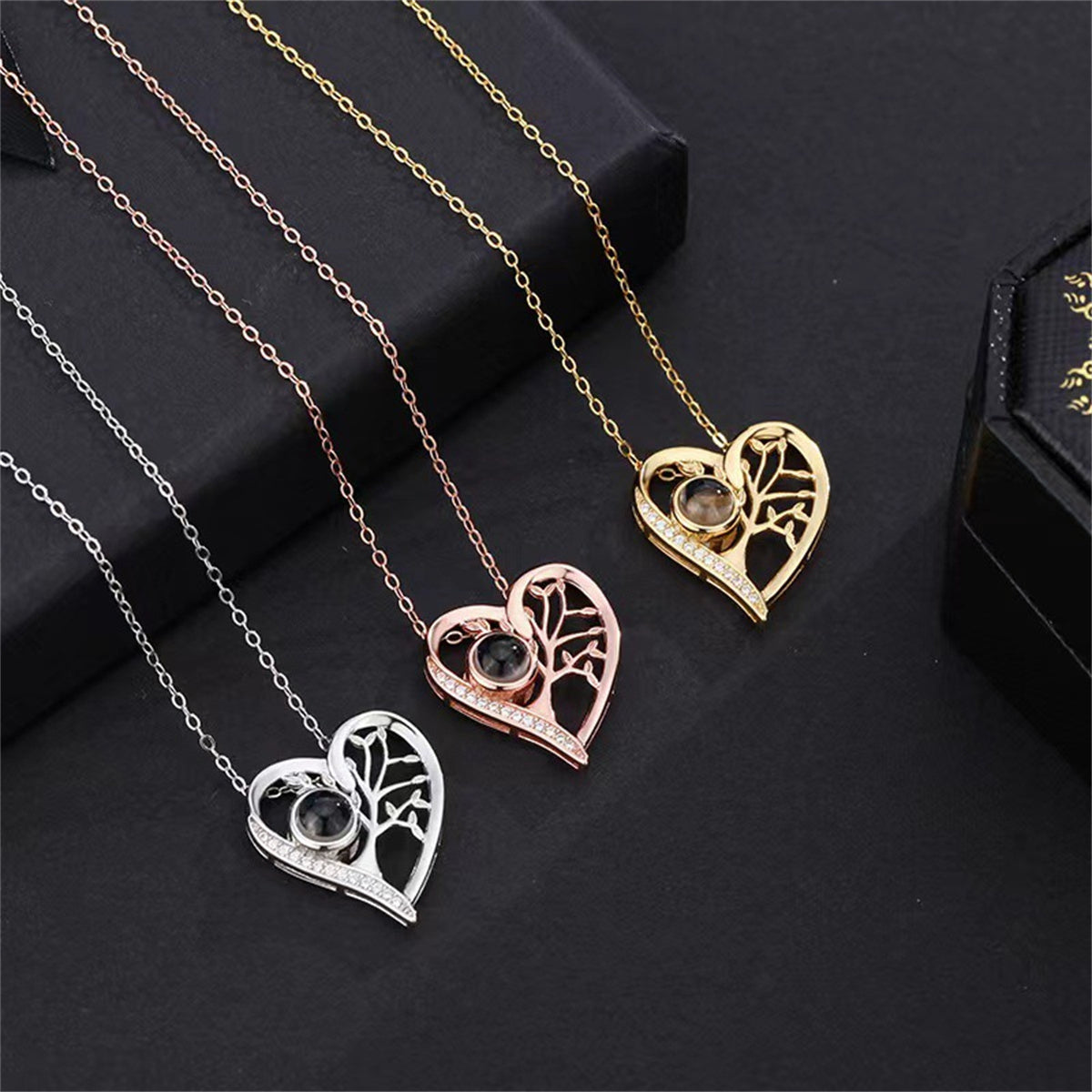 S925 Sterling Silver I Love You Tree Necklace