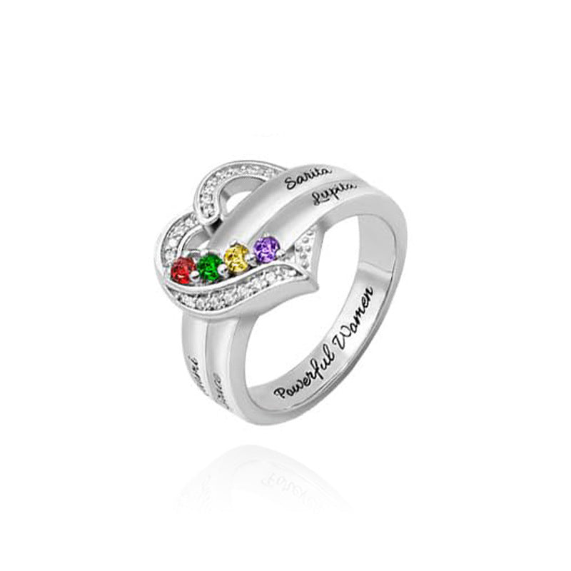 Personalized Birthday Stone Ring