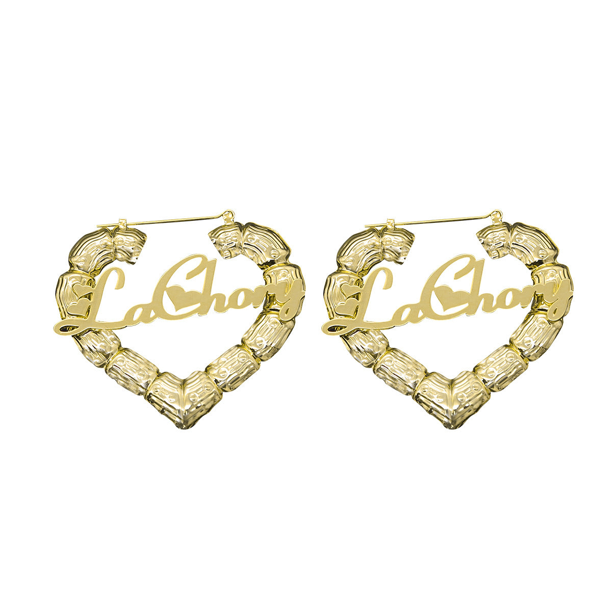 Customized Titanium Steel Bamboo Earrings