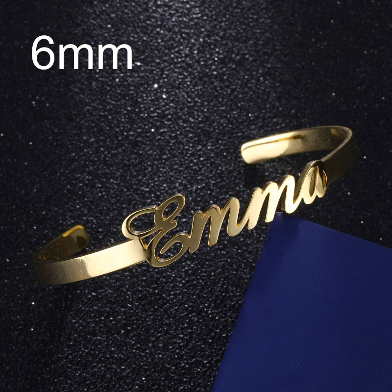 Personalized Custom Bangle Bracelet