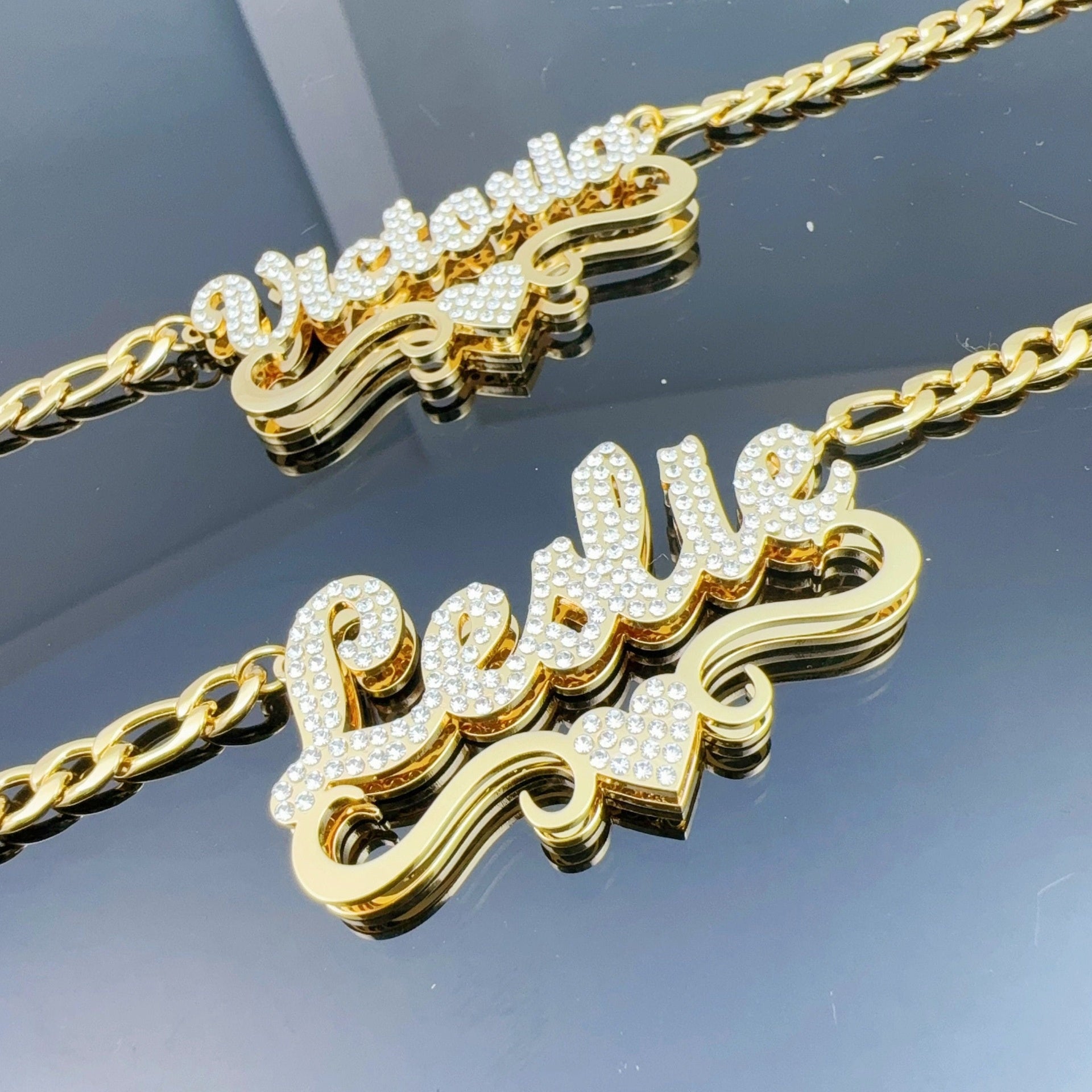 Personalized Double-layer Heart-shaped Necklace