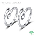 S925 Silver Hug Palm Ring