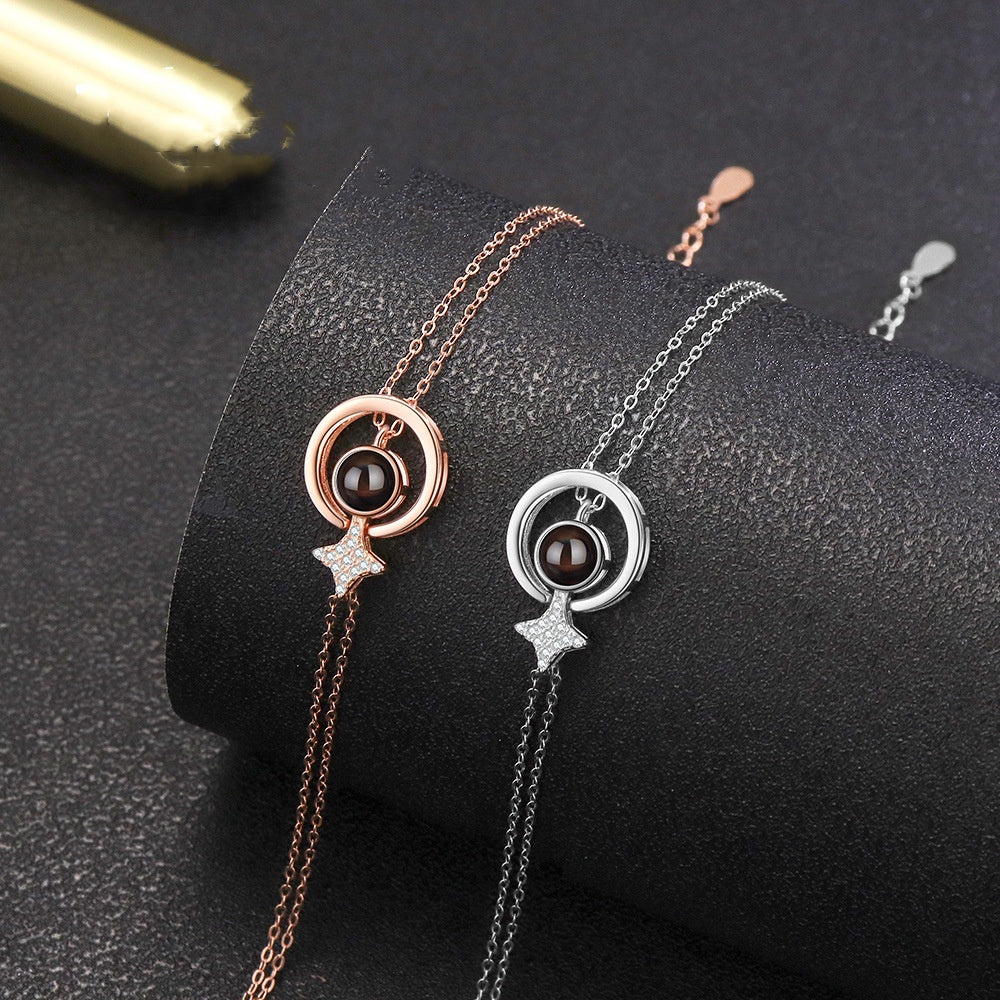 S925 Round Star Projection Bracelet