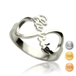 Sterling Silver Infinity Personalized Ring