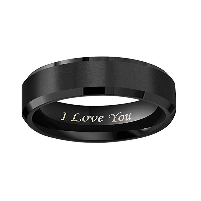 Titanium Steel Frosted Ring