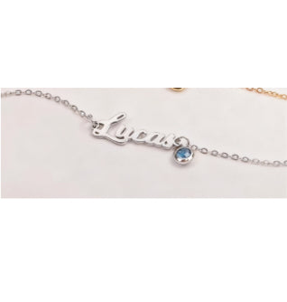 English Name Birthstone Anklet