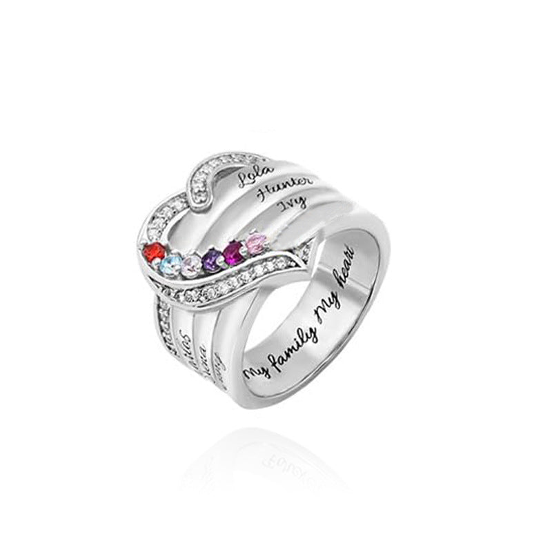 Personalized Birthday Stone Ring