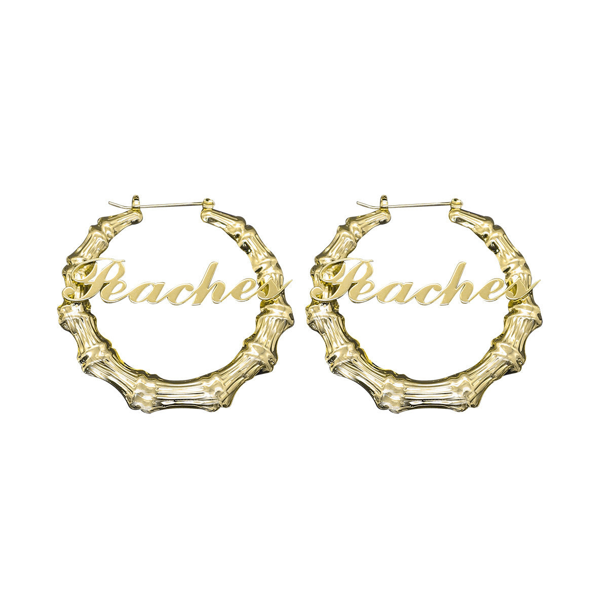 Customized Titanium Steel Bamboo Earrings