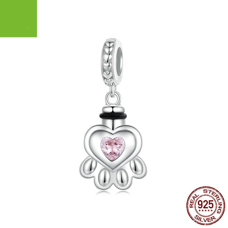 Heart Paw Pet Urn Charm Only