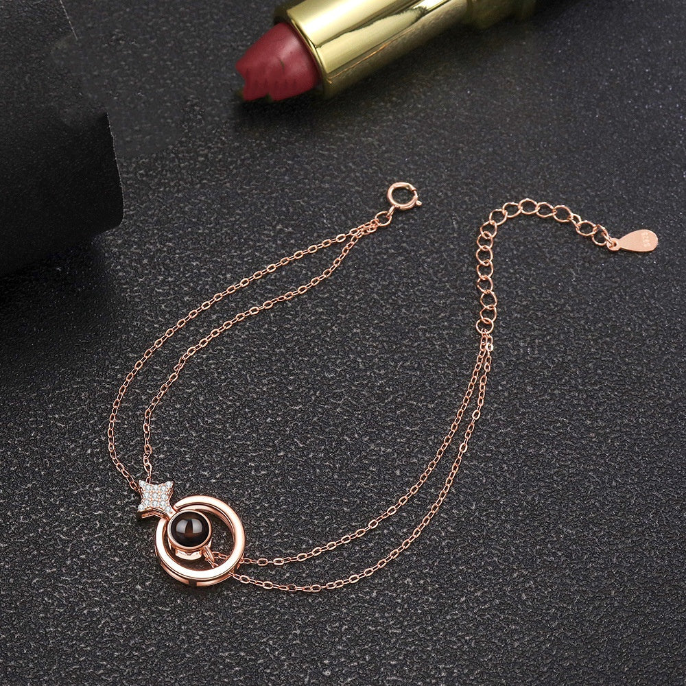 S925 Round Star Projection Bracelet