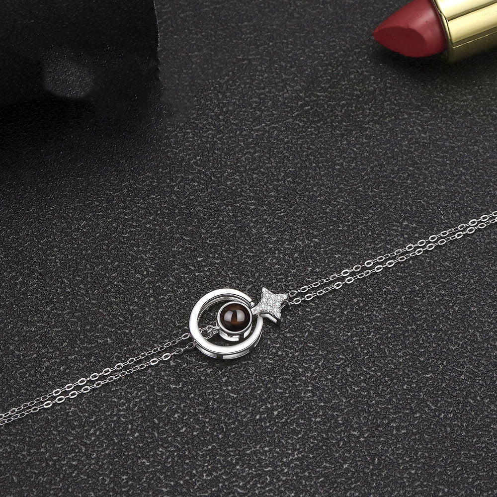 S925 Round Star Projection Bracelet