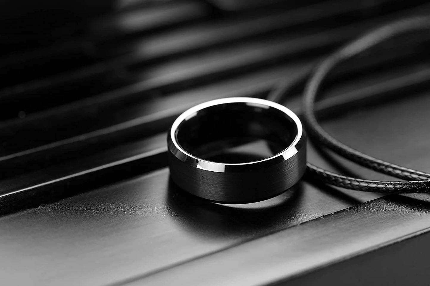 Titanium Steel Frosted Ring