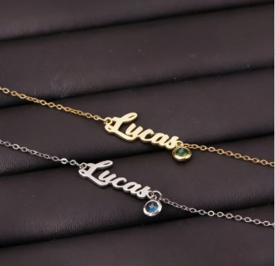 English Name Birthstone Anklet