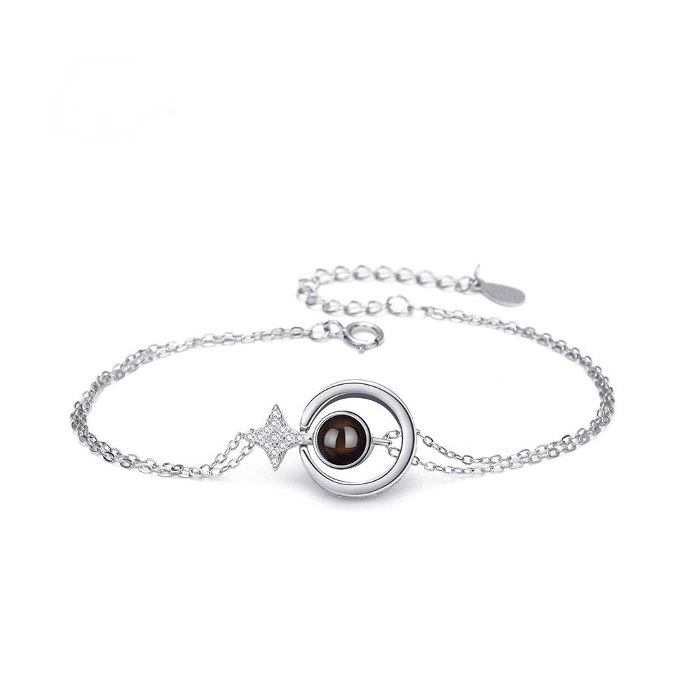 S925 Round Star Projection Bracelet