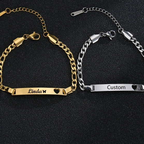 Stainless Steel Children's Engraved Bracelet